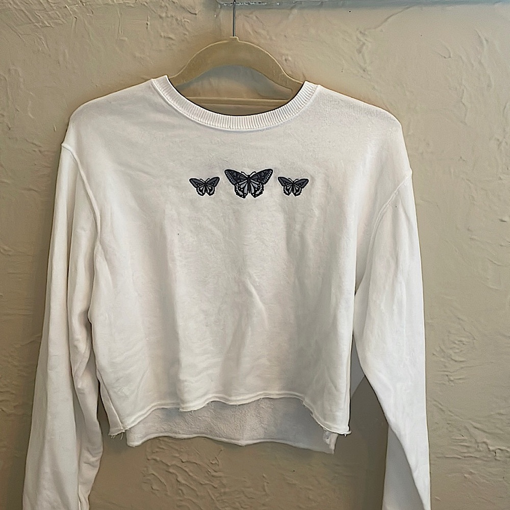 Hollister long sleeve butterfly top
